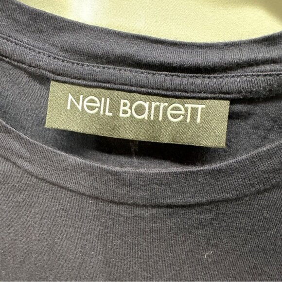 Neil Barrett Crew Neck Layered Navy White Tee Farfetch MSRP $385 NWT Size L - Picture 3 of 7